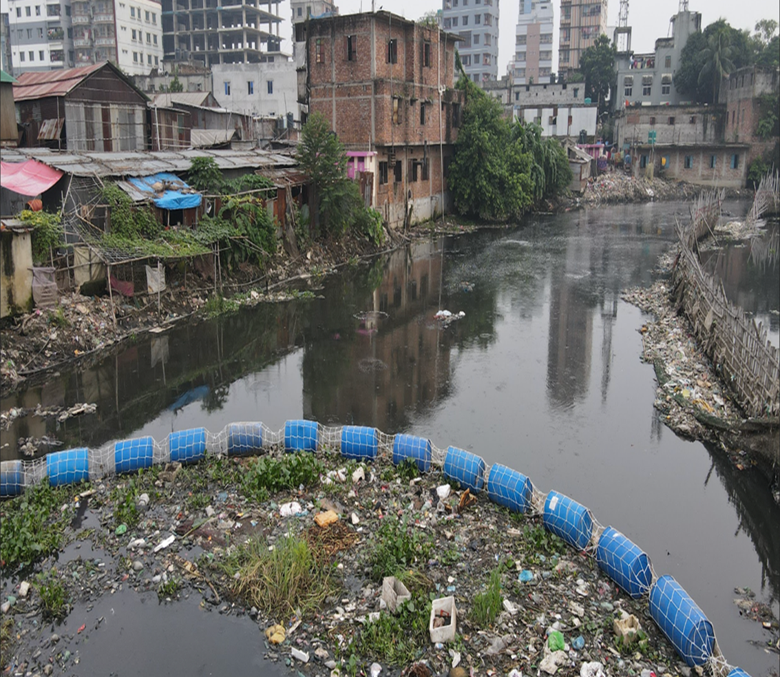 Oceanbound Barrier installed in Kallyanpur Canal, Dhaka