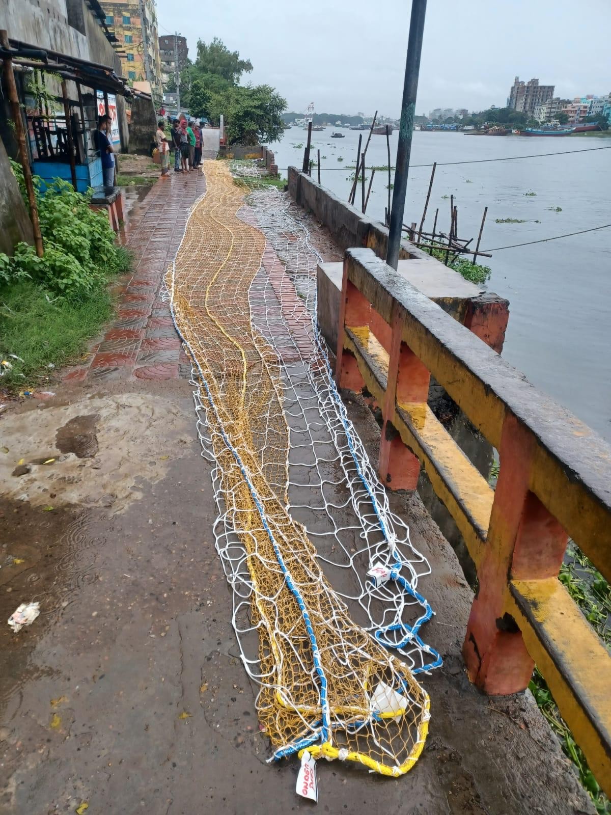 Oceanbound Barrier being prepared for installation in Narayanganj